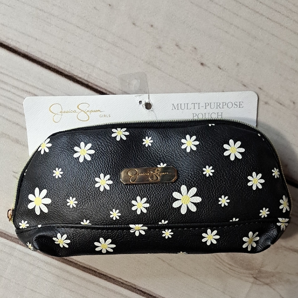 Jessica Simpson Girls Black Daisy Multipurpose Pouch